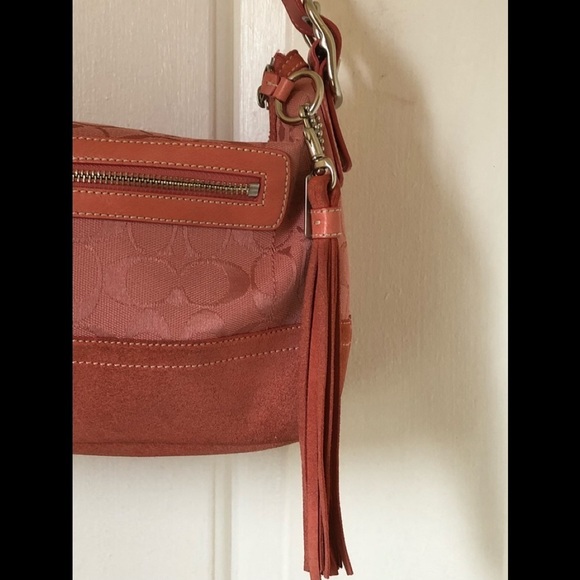 Coach Pink Signature Handbag - Picture 2 of 8